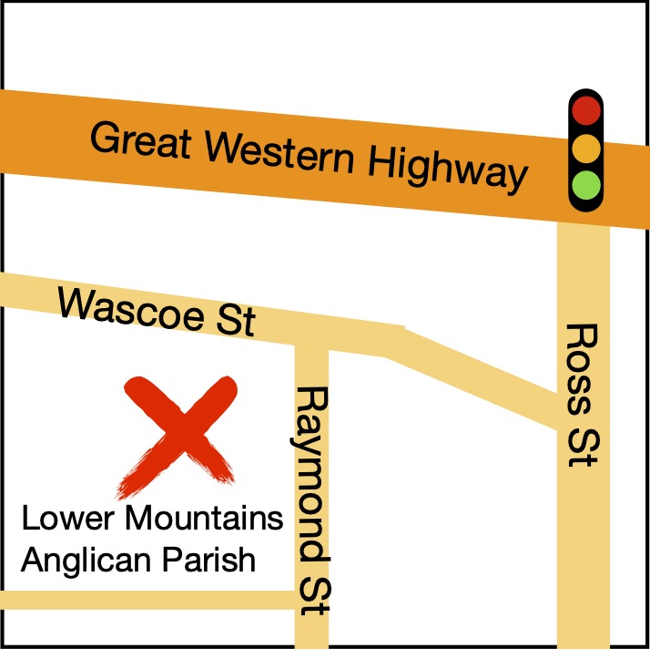A map showing the location of LMAP Glenbrook.